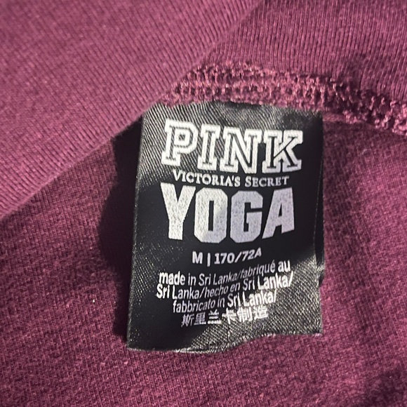 Victorias Secret PINK YOGA Leggings Womens Medium Strap Ankles Mesh Insert - Picture 9 of 10